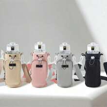 1pc Korean Style Oxford Fabric Crossbody Bag, Waterproof Cup/Insulated Cup Storage, Multi-Layer Design, Can Hold Phone And Coins, Suitable For Fitness, Hiking, Outdoor, Women's One Shoulder Bag, Korean Fashion Oxford Fabric Crossbody Bag, Waterproof Water Bottle Storage Compartment, Multi-Layer Partition Design, Can Hold Phone And Coins; Women's One Shoulder Crossbody Bag, Suitable For Fitness, Hiking, Outdoor Travel - Multicolor - View 3