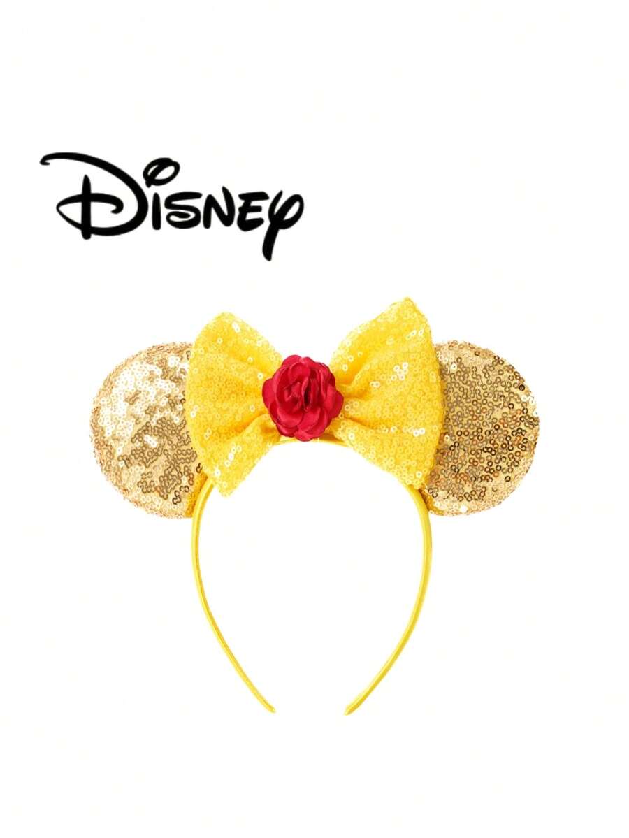Disney 1个黄色花朵发箍,派对服装配饰,适合情人节、节日派对等场合 - 黃色 - 查看 1