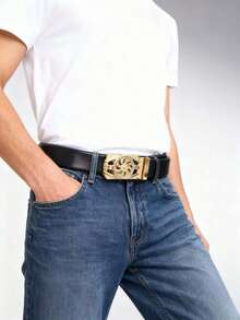 一款百搭的牛仔腰带，提升您的户外休闲风格。 - 黑色 - 查看 5