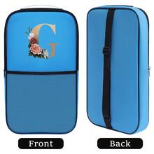 1 túi đựng bóng vợt, túi đựng bóng có họa tiết chữ cái đầu từ A đến Z, túi đựng bóng tennis màu đen, túi bảo vệ vợt có khóa kéo, túi đựng vợt, ba lô đựng bóng cho nữ, túi đựng vợt tennis. - Màu xanh lam - Xem 18