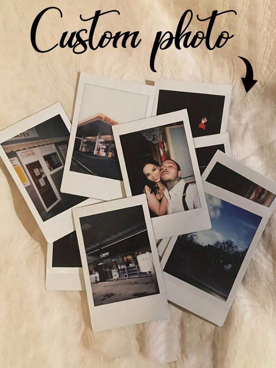 1/10/20pcs Customized Instant Print Photos, Personalized Mini Photos, Custom Photo Printing Paper, Personalized Couple Photo Printing, Wedding Gift Small Photo Printing, Christmas, Birthday Colorful Fade-Resistant Personalized Photo Printing - Multicolor - View 1