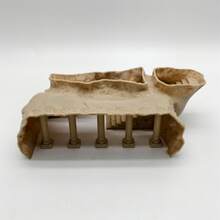 Roman Column Palace Shaped Aquarium Decor Cave, Brown - E - View 8