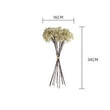3/6 pièces Bouquet de fleurs artificielles, convient pour le bouquet de mariée, la couronne, la décoration florale DIY, la décoration de bureau et de maison - Multicolore - Voir 5