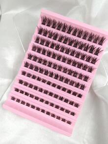 120 Pcs D Curl Lashes Cluster Individual Eyelashes 8-16mm DIY Lash Extension Kit False Lashes Soft Fluffy Eyelash Clusters Dramatic Eye Enhancement DIY At Home - D - View 7