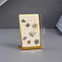 奢華金屬框架天鵝絨珠寶展示架，項鍊模特 & 耳環戒指收納架，桌面收納道具，適用於居家、商店、直播攝影 - 彩色 - 查看 21