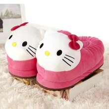 Dép bông ấm áp Hello Kitty hình hoạt hình Sanrio, dép đi trong nhà mùa thu đông, dép hình búp bê nhồi bông cho bé gái và phụ nữ, quà tặng sinh nhật. - Nhiều kiểu dáng - Xem 8