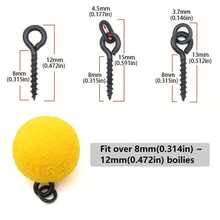 30pcs Carp Fishing Hooks With Bait And Nut, Comes With Rubber Beads, Suitable For Ronnie Rigs And Boilies, Essential Fishing Gear - Multicolor - View 3