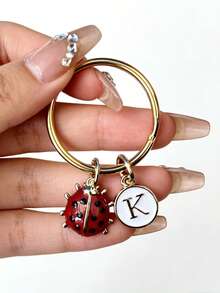 Ladybug Metal Keychain, Customizable, Back To School Bag Keychain Gift, Mother's Day Father's Day Gift, Gift For Boys - Red Ladybug - View 4