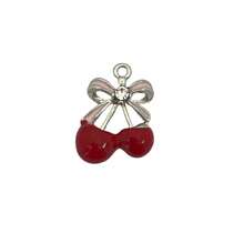 1pc Cherry Series Copper Pendant, Suitable For DIY Jewelry Accessories, Includes Cherry, Heart And Boot Elements, Vintage Style Multi-Purpose Pendant Accessory - Cherry - View 19