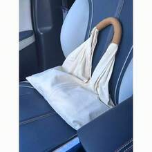 Solid Color Premium Casual Women's Handbag Tote Bag Cloth Bag Women's Bag French Vintage Cotton And Linen Bag Artistic Shoulder Bag Canvas Bag--Travel Essential - white brown - View 2