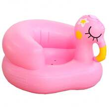 Juguete Salvavidas Inflable Infantil En Forma de Cisne para Bebé y Niños 46x26cm - Rosa - Ver 2