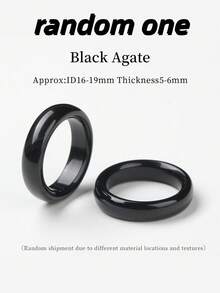 天然玛瑙石戒指，高品质宝石戒指，男女皆宜日常佩戴 - 彩色 - 查看 7