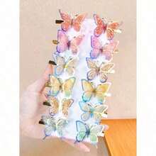 18pcs/Set Dreamy Fairy Butterfly Hair Clips Combo Delicate Soft Vibe One Clip Beautifies Back-To-School Essential - Suitable For Girls And Women Daily Outing Dates Photoshoot Works For Buns Or Down Hairstyles Easy To Set The Mood Claw Clips Hair Claws Hair Slide Hair Barrettes School Stuff Hair Accessories Head Accessories - Nhiều màu-1 - Xem 3
