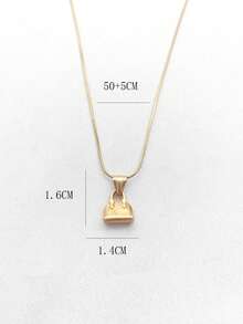 1pc Elegant 18K Gold Plated Stainless Steel Handbag Pendant Niche Luxury Necklace, Unisex Daily Wear - Yellow Gold - View 6