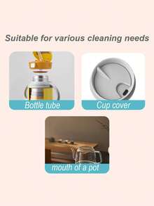 Bộ 10 cọ vệ sinh ống hút bằng nylon và thép không gỉ, dụng cụ làm sạch ống hút thủy tinh và ống nghiệm - Lông cọ nylon dùng cho ống hút thủy tinh/silicone hoặc bình cho chim ruồi ăn, cốc uống nước, chai nước và ống nghiệm, dụng cụ làm sạch tái sử dụng bán chạy. - Kiểu A - Xem 8