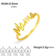 1pc Minimalist Stainless Steel English Letter "Mama" Ring, Fashionable Gift For Mother's Day And New Moms - Simple Series - View 14