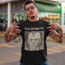 Suicide Boys Exclusive T-Shirt - Unisex Rap Music Tee - G59 Merch - Hip Hop Apparel Gift - Scrim Shirt - Ruby Da Cherry - 黑色 - 查看 3