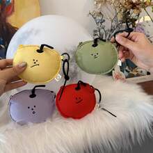 1个柔软防震耳机保护套钥匙扣，合适的保护套，可爱带拉链耳机套 - 彩色 - 查看 4