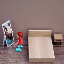 Muebles y decoración para casa de muñecas, adecuados para decorar habitaciones, TV, cama, armario, tocador, sofá y talla grande! - Multicolor - Ver 10
