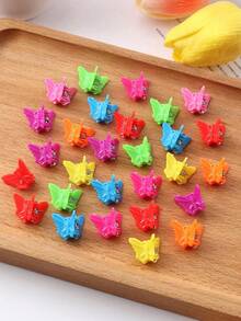 60pcs Cute Mini Colorful Butterfly Hair Clips, Suitable For Girls, Mother's Day Gift - Multicolor - View 11