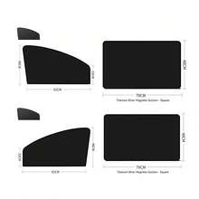 Easypie Selection Rèm che nắng từ tính - Che nắng cửa sổ bên hông xe, cản sáng hoàn toàn và cách nhiệt, phù hợp với hầu hết các loại xe. - Rèm cửa xe hơi - Xem 16