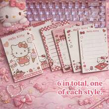 【SANRIO系列畅销产品】6本/套，每本20张，SANRIO便签本套装，A7记事本，学生口袋计划本，便携式日记本 - 均碼 - 查看 8