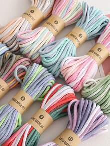 10M/Pack Hand Dyed Gradient Woven Rope - DIY Handmade, Gift Packaging, And Home Decoration Core Spun Rope - Soft And Durable Multi-Color Handmade Material, Bright Handmade Rope, Beading Cords & Threads - Gradient Braided Rope - View 3