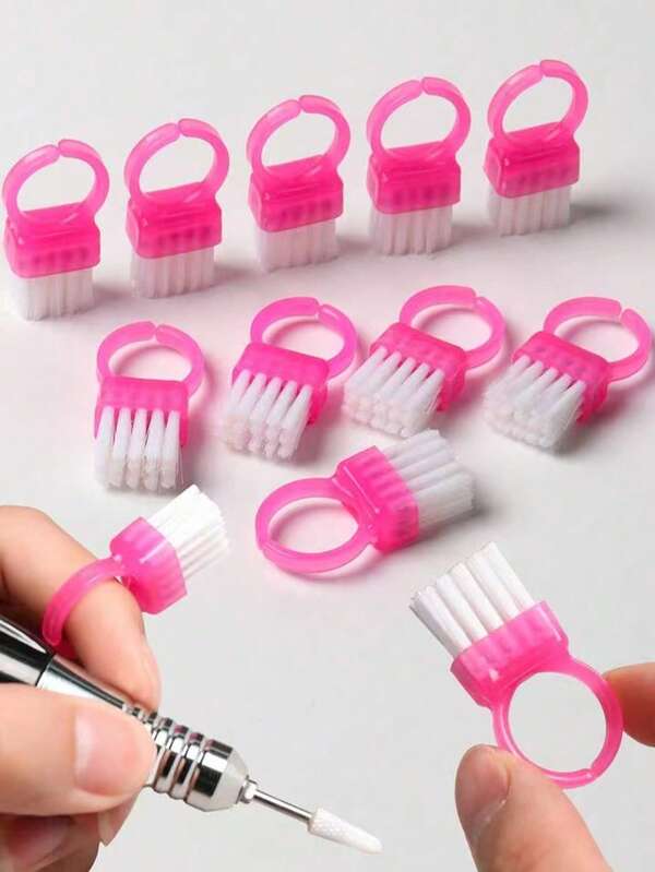 New Mini Ring Brush | Dust Brush | Nail Brush | Nail Cuticle Brush | Nail Cleaning Brush | Manicure Tool