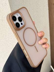 Compatible With IPhone 17 Pro Max/16/15/14/13/12/11, High Transparency Magnetic Adsorption Phone Case, Diamond Texture Lens Protection Anti-Drop Protective Cover - Multicolor - View 6