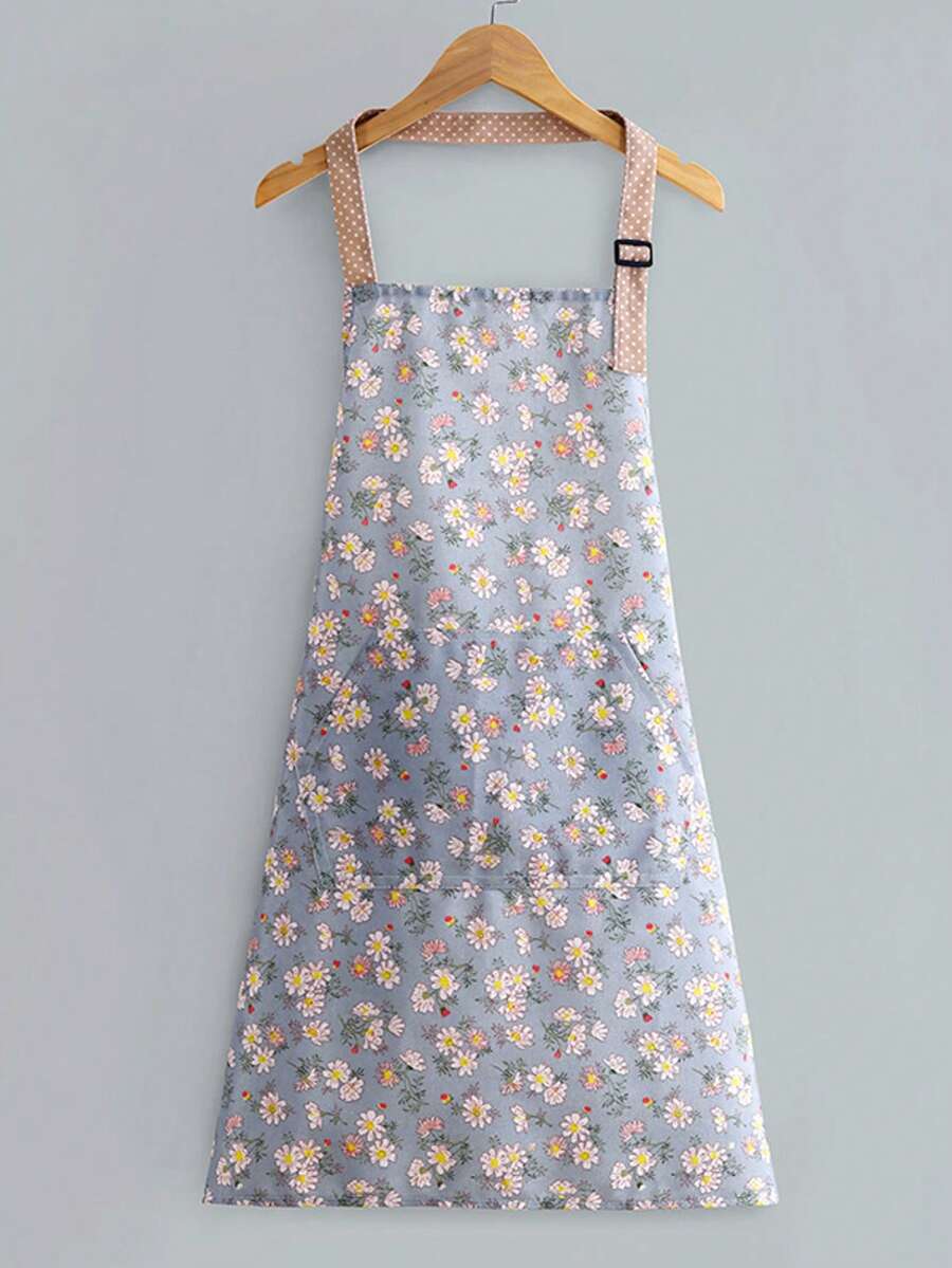1 pieza Delantal floral lindo y de moda para cocinar en casa - Multicolor - Ver 1