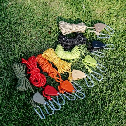  Bộ dây lều phản quang URBANWAVE 1/4/6 chiếc, dày 4mm, dùng cho cắm trại ngoài trời, có khóa điều chỉnh bằng hợp kim nhôm, dây lều phản quang phát sáng trong bóng tối, dây siêu nhẹ, ít giãn, tiện dụng, thích hợp cho dù che nắng và lều.