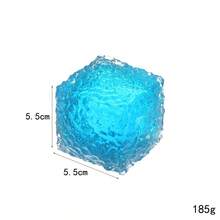 减压魔方，新颖水立方体纹理挤压玩具，慢回弹指尖玩具，柔软感官玩具，缓解焦虑放松，独特的成人桌面手指玩具 - 彩色 - 查看 6