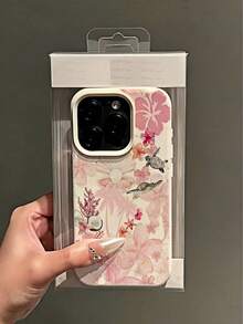 1个软TPU手机壳，饰有百合花和海龟图案，哑光质感，防震保护套，兼容 11/12/13/14/15/16/17 Pro Max、Galaxy A5/54/53/52/51、S25/24/23/22/21 - 彩色 - 查看 3
