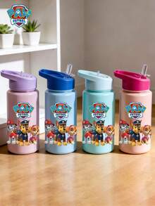 Paw Patrol 1 pièce Bouteille d'eau de 16 oz avec paille en silicone, couvercle amovible anti-fuite, disponible en 4 couleurs, idéal pour la rentrée scolaire, cadeau de rentrée, fête, voyage, école ou anniversaire - Multicolore - Voir 10