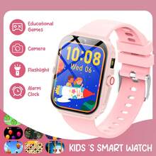 儿童智能手表，带益智游戏、IPS高清触摸屏、摄像头、视频拍摄、300mAh电池、音乐播放器、计步器、闹钟、手电筒，时尚儿童智能手表，适合6-13岁男孩女孩的礼物 - 查看 11