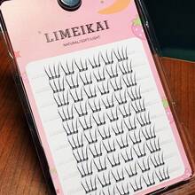 LIMEIKAI 60 Clusters False Eyelashes - Natural Soft Fluffy Look, Lightweight Everyday & Party Lashes, Easy Application, Beginner Friendly Lashes, Cat Paw Design Lashes, Comfortable Lash Clusters - View 5
