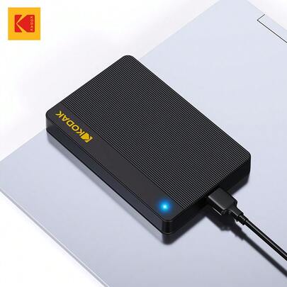 Kodak 柯达 P160 外置硬盘 500GB/1TB USB3.0 便携式硬盘，兼容 PlayStation PS4/PS5、Xbox、Mac、PC