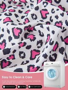 1个豹纹枕套 - 100% 涤纶面料，轻盈如云，精致印花设计，柔软透气，抗皱，信封式开口，无需枕芯 - 适用于家居、宿舍、沙发，通过 Oeko-Tex 认证，送给妈妈的绝佳礼物 - 彩色 - 查看 7