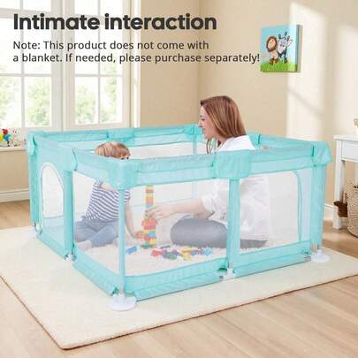 Box per bambini – Box 3 in 1 120 x 120 x 60 cm – Box pratico che funge da sponda per il letto, lettino e area per gattonare, adatto per uso interno ed esterno, facile da montare – Disponibile in molti colori, design resistente – Il regalo ideale per i neonati, box per l'area giochi domestica, box per bambini piccoli, cancelletto per gattonare per il soggiorno, area giochi per neonati