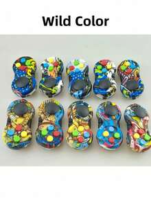 1PC 新款时尚减压手柄，释放玩具，缓解压力，缓解烦躁和焦虑，可玩性强，功能多样，适合日常办公减压和生日礼物 - 彩色 - 查看 3