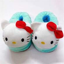 Dép bông ấm áp Hello Kitty hình hoạt hình Sanrio, dép đi trong nhà mùa thu đông, dép hình búp bê nhồi bông cho bé gái và phụ nữ, quà tặng sinh nhật. - Nhiều kiểu dáng - Xem 10