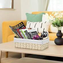 Bộ 2 giỏ đan thủ công kiểu mộc mạc có lớp lót và tay cầm - Hộp đựng đồ trang trí để bàn, đựng quần áo, khăn tắm và các vật dụng khác - Giỏ mây tre đan cho phòng tắm, phòng ngủ và phòng khách, dùng để đựng đồ, đựng đồ trang điểm, giỏ đựng đồ, sắp xếp và lưu trữ, giỏ, hộp đựng đồ dùng trong phòng, hộp đựng đồ, thùng, hộp quà tặng, giỏ đựng quà, tủ treo tường, trang trí nhà cửa màu hồng, phụ kiện nhà bếp, giỏ chậu cây bằng dây thừng kiểu Bohemian. - Lạc đà - Xem 6