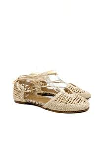 Women Flat Sandals - 米色 - 查看 2