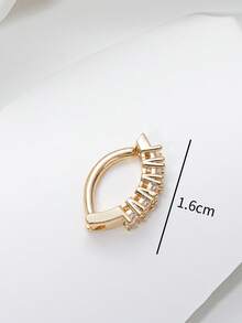 1pc Funky Cubic Zirconia Decor Navel Belly Ring For Women For Daily Decoration - Yellow Gold - View 3
