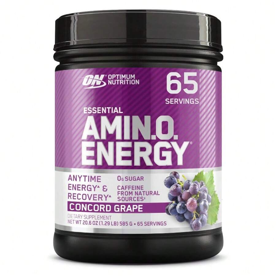 Optimum Nutrition Amino Energy - Pre Workout With Green Tea, BCAA, Amino Acids, Keto Friendly, Green Coffee Extract, 65 Servings (Packaging May Vary) - Grape - View 1
