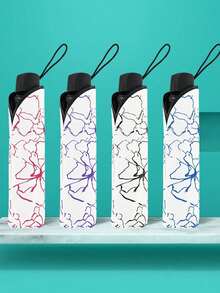 70% OFF Compact Automatic Folding Umbrella, Dual-Use Sun & Rain Umbrella With Black Coating, Lightweight And Portable Single-Person Umbrella - Multicolor - View 2