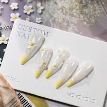 1 Tờ Hình Dán Móng Tay Hoa Plumeria Trắng Dập Nổi 5D, Hình Dán Móng Tay Hoa Trắng & Vàng Trang Nhí Mùa Xuân, Hình Dán Móng Tay Tự Dính 3D Chủ Đề Bãi Biển Mùa Hè Cho Đám Cưới & Ngày Lễ, Hình Dán Móng Tay Bền Lâu & Dễ Dán - Nhiều màu - Xem 8