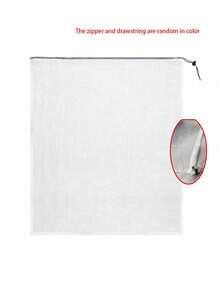 1 tấm lưới làm vườn có dây rút và khóa kéo - Bảo vệ cây trồng, trái cây, hoa và rau củ khỏi chim chóc - Chất liệu PE bền, màu trắng - Phiên bản có khóa kéo - Xem 15