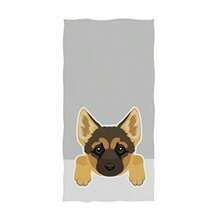 Naanle - Toallas de mano para invitados suaves absorbentes con estampado de pastor alemán para baño hotel gimnasio y spa 16 x 30 pulgadas gris - Perro - Ver 6