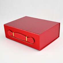 One-Piece Folding Gift Box, High-End And Exquisite Handle Folding Flip Box, One-Piece Molding, Convenient Hand-Held Gift Box, Magnetic Gift Packaging Box. - B - View 4